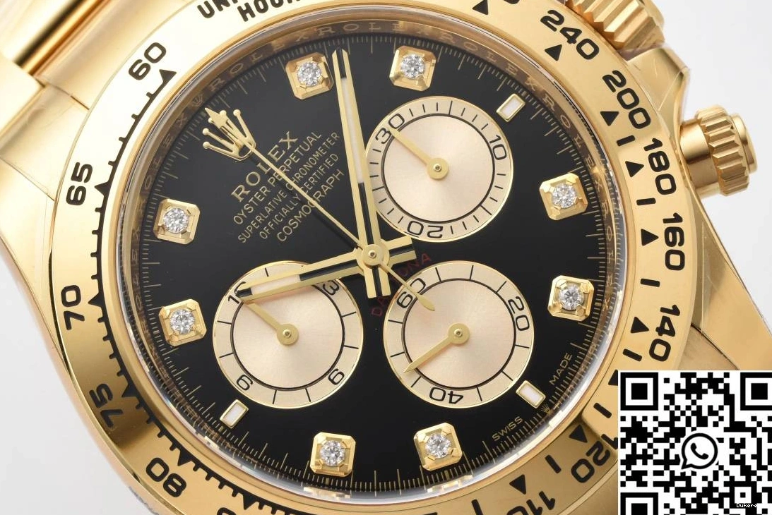 Hourmarker Clean Daytona M126508 Cosmograph Factory Gold Bezel Rolex Diamond 0112